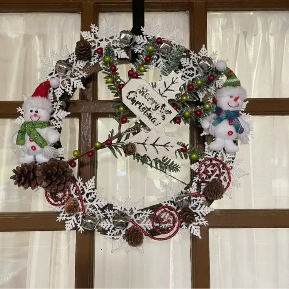 Christmas Snowman Merry Christmas Wreath 14